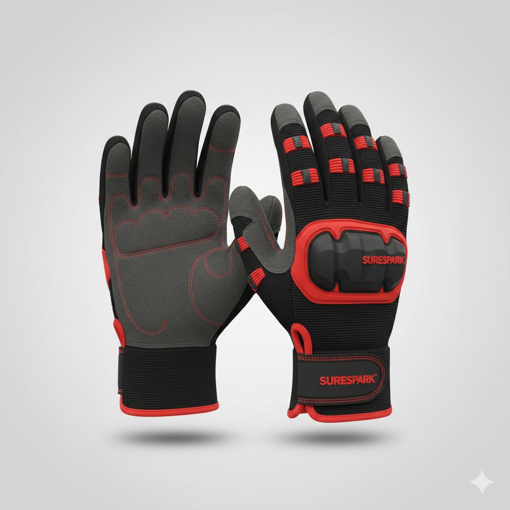 Shock-Proof Automotive Work Gloves